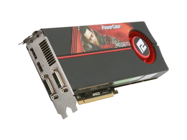 POWERCOLOR ATI AMD Radeon HD 5870 (Cypress XT) 1GB 256-bit GDDR5 Video Graphics Card AX5870 1GBD5-MDH