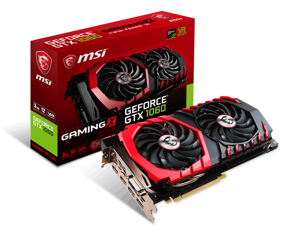 MSI GTX 1060 GAMING VR X 3G PCI Express 3.0 x16 ATX Graphics Card
