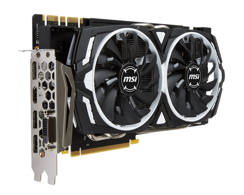MSI GeForce GTX 1070 ARMOR 8G OC GDDR5 PCI Express 3.0 x16 SLI Support ATX Video Graphics Card