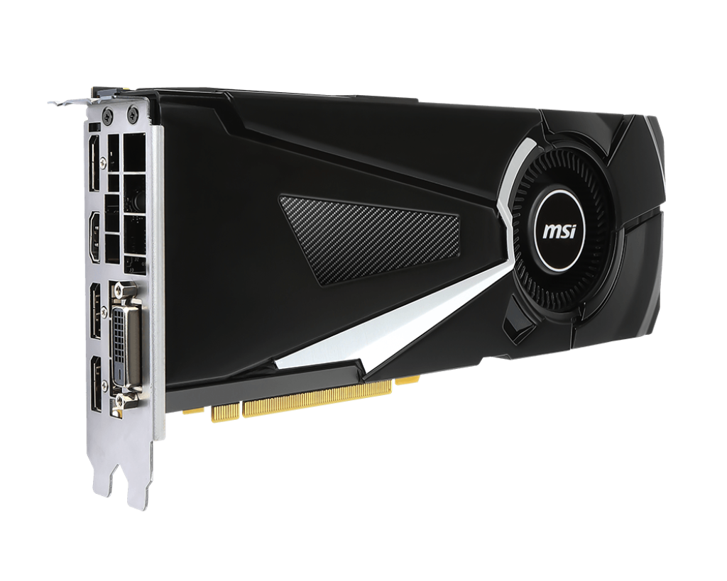 MSI GeForce GTX 1080 AERO OC 8GB GDDR5X PCI Express 3.0 x16 SLI Support ATX Video Card
