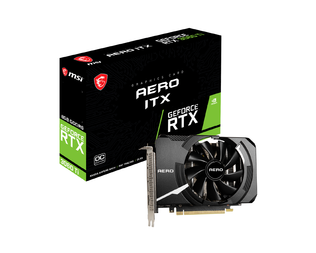 MSI GeForce RTX 3060 Ti AERO ITX 8G OC LHR Graphics Card