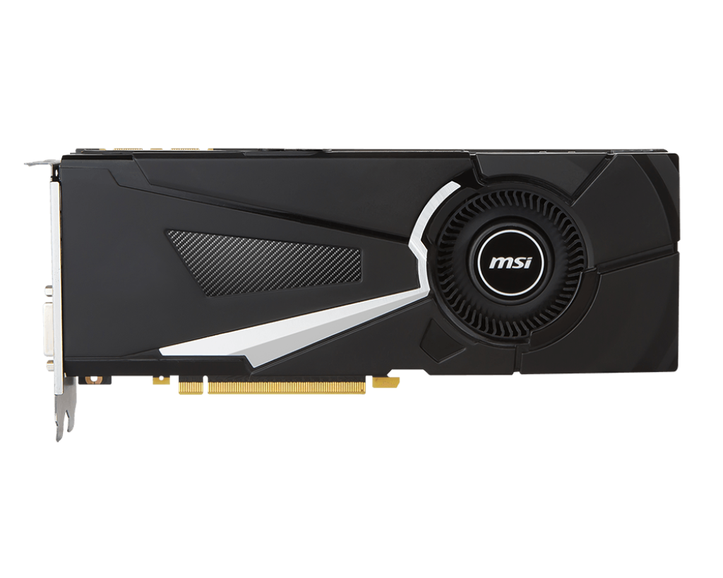 MSI GeForce GTX 1080 AERO OC 8GB GDDR5X PCI Express 3.0 x16 SLI Support ATX Video Card