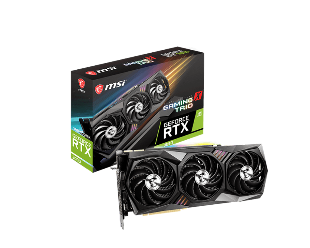 MSI GeForce RTX 3090 Ti 24GB GDDR6X PCI Express 4.0 SLI Support ATX Video Card RTX 3090 TI BLACK TRIO 24G