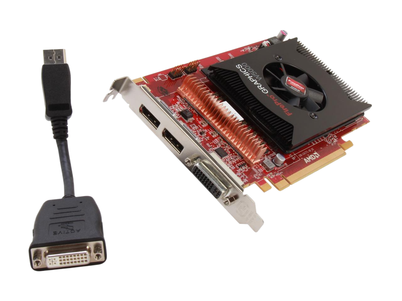 AMD FirePro W5000 2GB 256-bit GDDR5 PCI Express 3.0 x16 CrossFire Supported Full height/ half length Workstation Video Card 100-505842