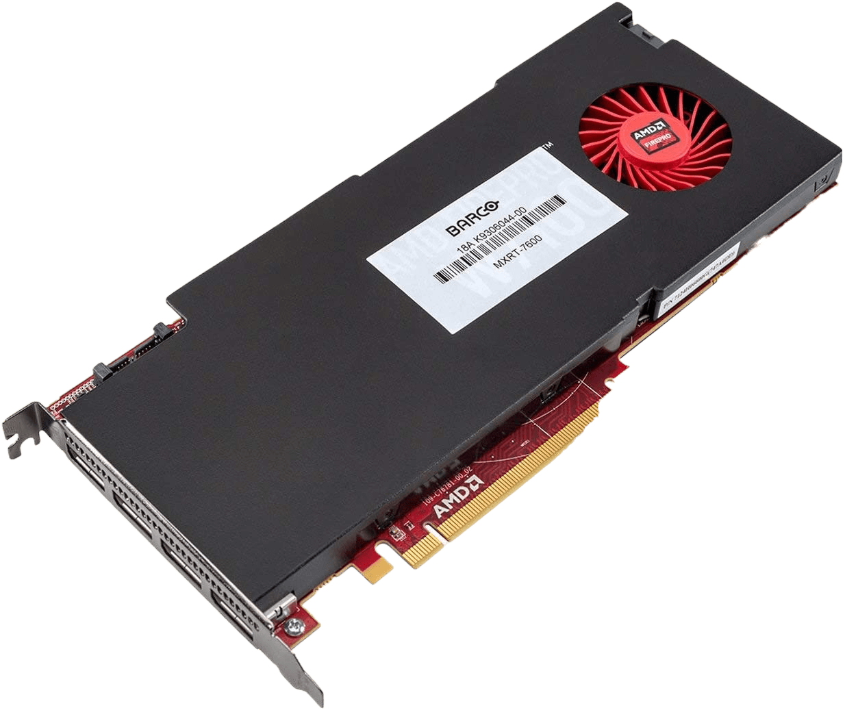 Barco MXRT-7600 8GB AMD Firepro Quad Head PCIe Video Graphics Card Controller K9306044