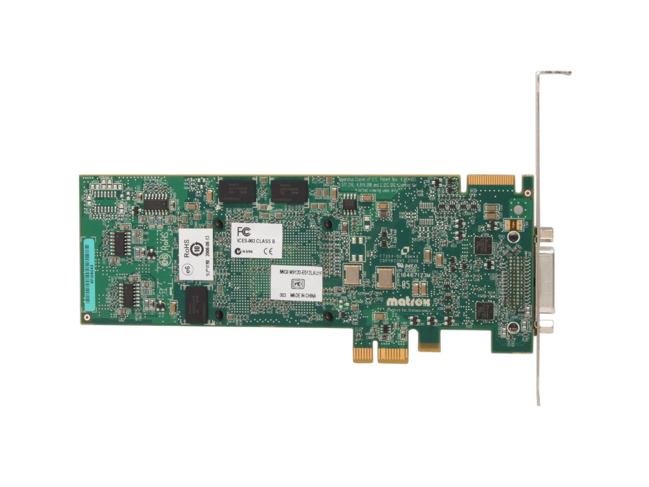 Matrox M9120-E512LPUF 512MB GDDR2 PCI Express x16 Low Profile Workstation Video Card