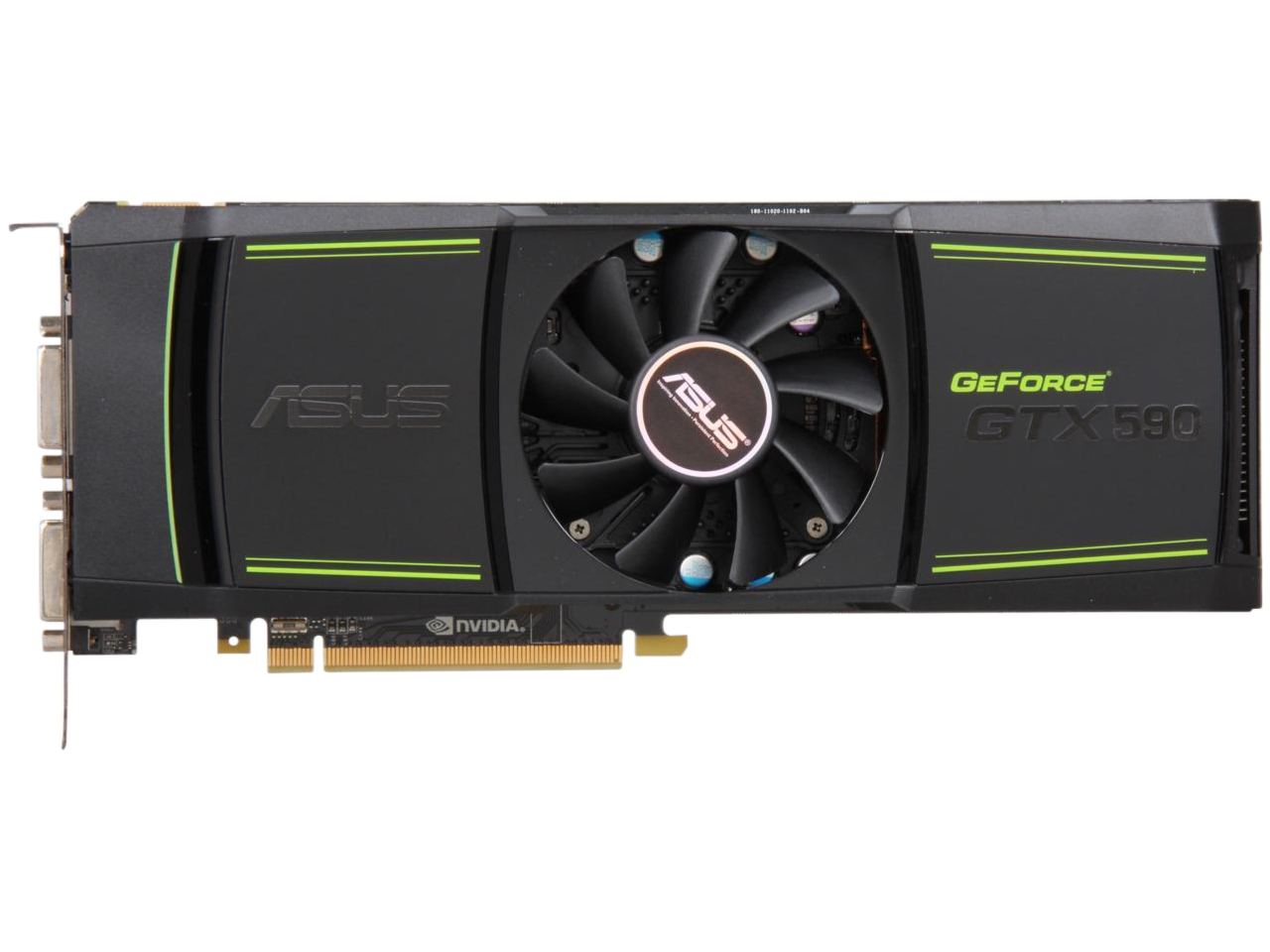 ASUS NVIDIA GeForce GTX 590 (Fermi) 3GB GDDR5 PCI Express 2.0 x16 SLI Support Video Card ENGTX590/3DIS/3GD5