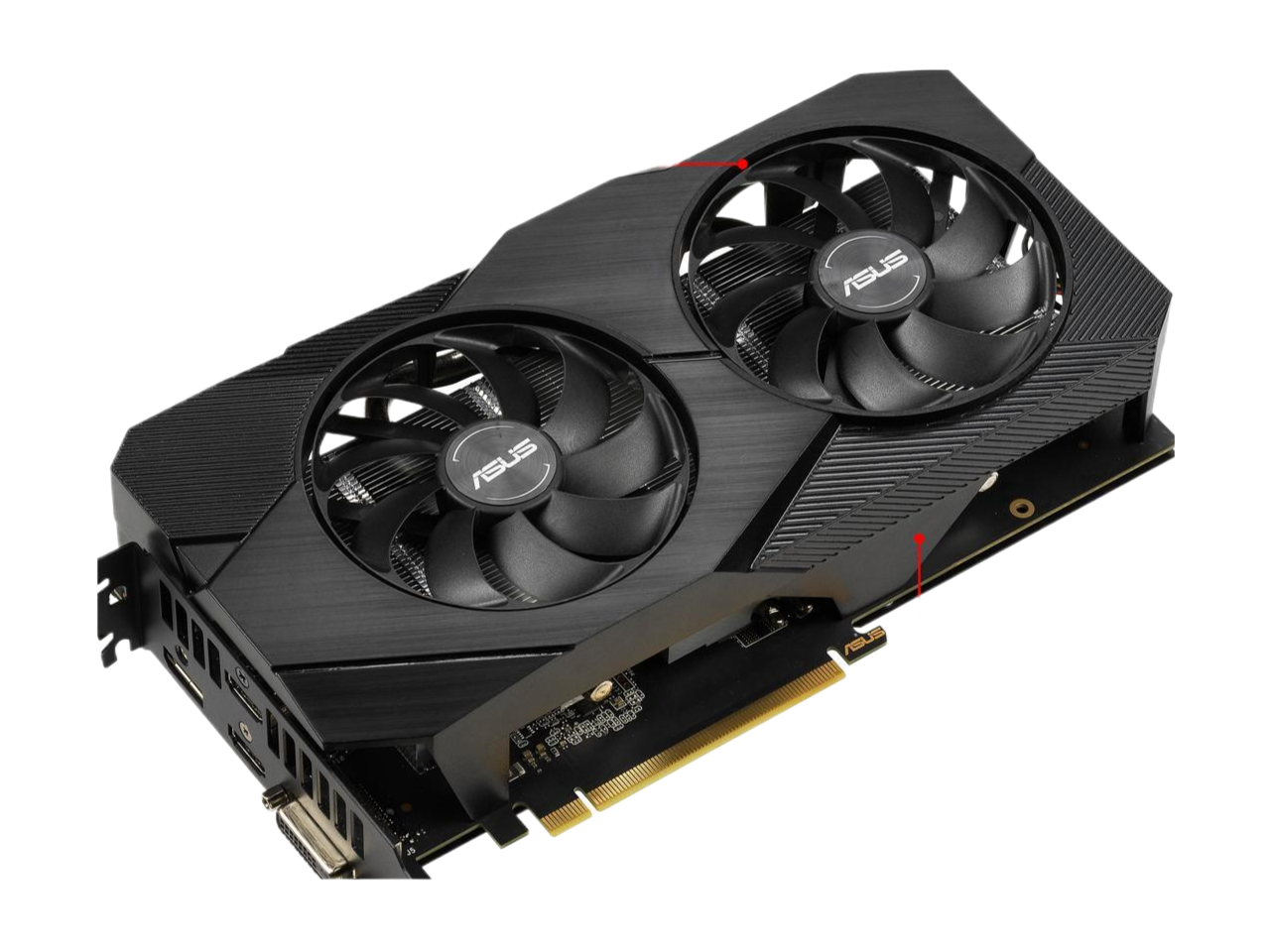 ASUS GeForce GTX 1660 Super Overclocked 6GB Dual-fan EVO Edition VR Ready HDMI DisplayPort DVI Graphics Card DUAL-GTX1660S-O6G-EVO