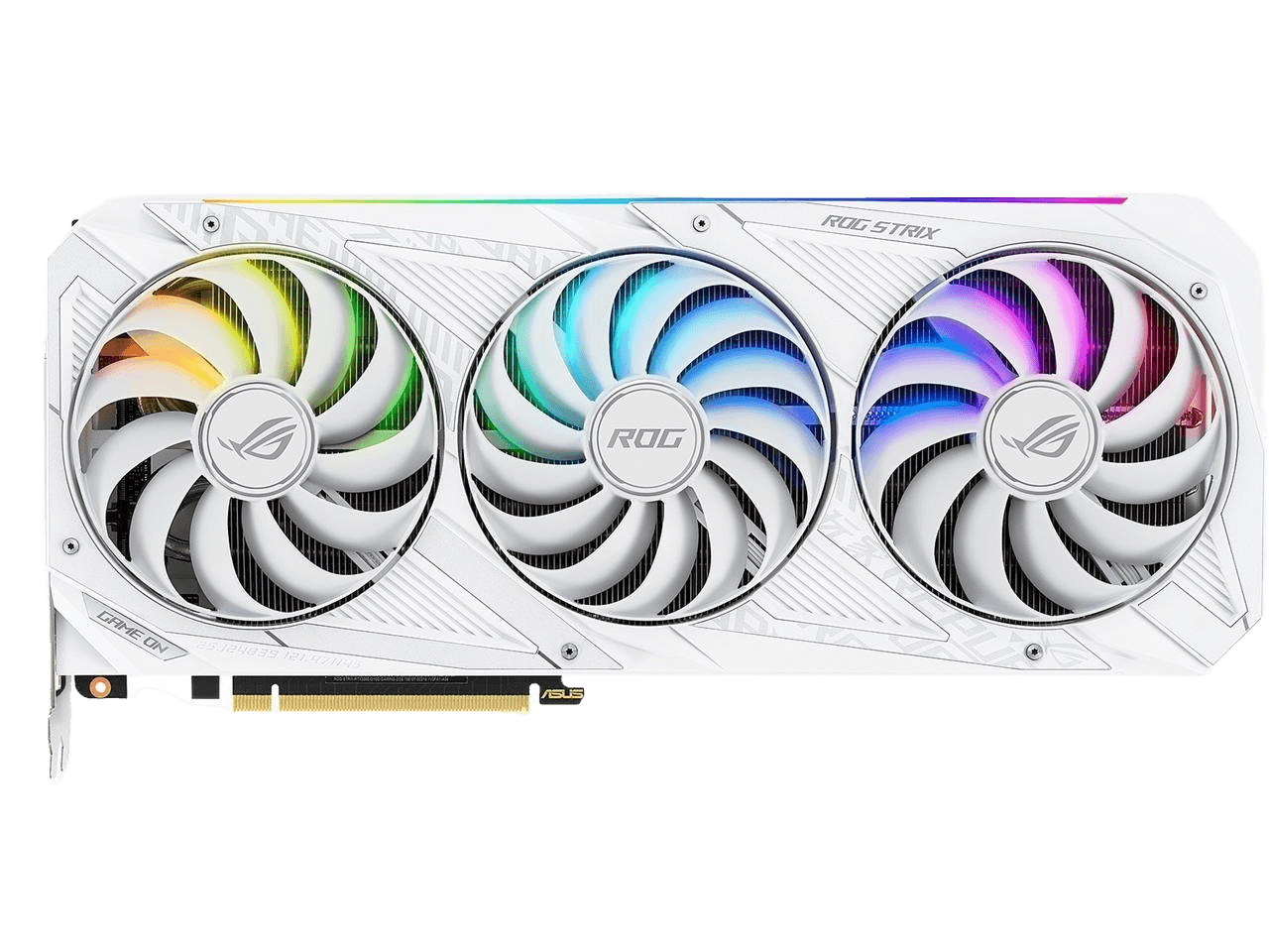 ASUS ROG Strix GeForce RTX 3080 10GB GDDR6X PCI Express 4.0 Video Card ROG-STRIX-RTX3080-O10G-WHITE