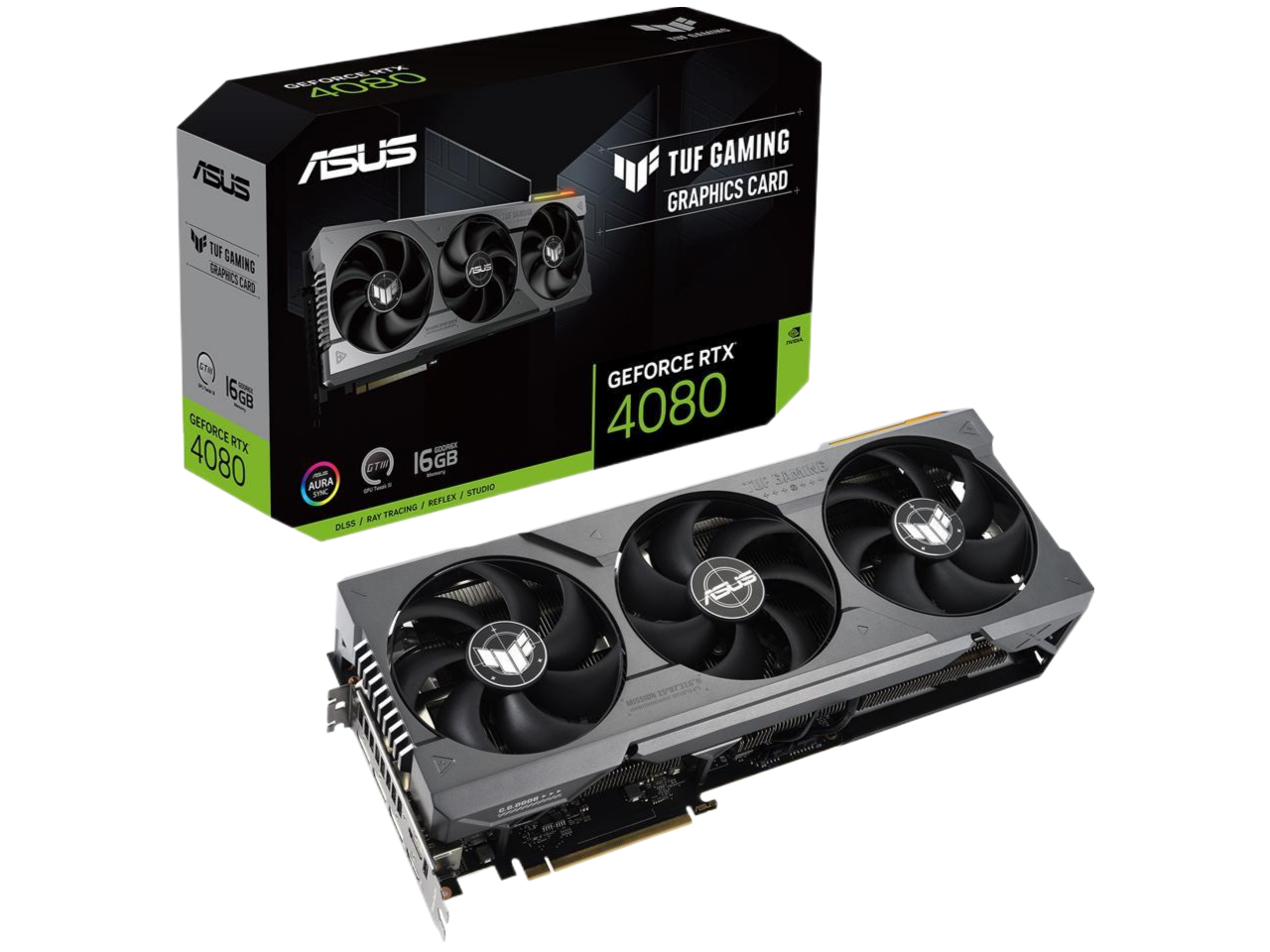 ASUS TUF Gaming NVIDIA GeForce RTX 4080 16GB GDDR6X PCIe 4.0 HDMI 2.1 DisplayPort 1.4a GPU Tweak Video Graphics Card TUF-RTX4080-16G-GAMING