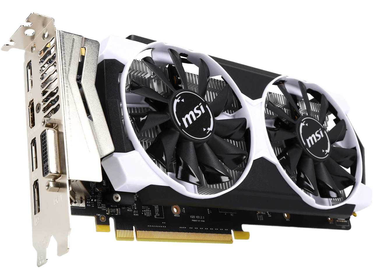 MSI GeForce GTX 950 ARMOR 2X 2GB GDDR5 PCI Express 3.0 x16 SLI Support ATX Video Graphics Card 2GD5T OC