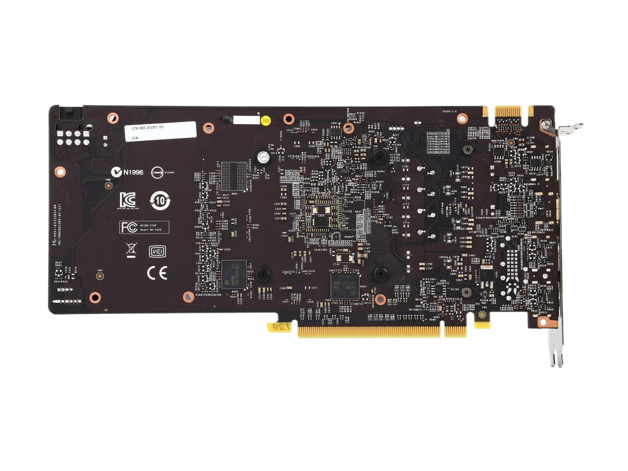 MSI GeForce GTX 950 ARMOR 2X 2GB GDDR5 PCI Express 3.0 x16 SLI Support ATX Video Graphics Card 2GD5T OC