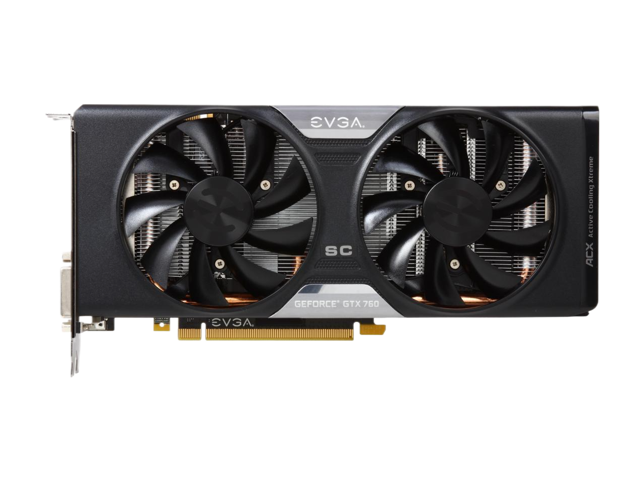 EVGA GeForce GTX 760 2GB 256-bit GDDR5 G-SYNC Support PCI Express 3.0 SLI Support Dual Superclocked w/ EVGA ACX Cooler Video Graphics Card 02G-P4-3765-KR