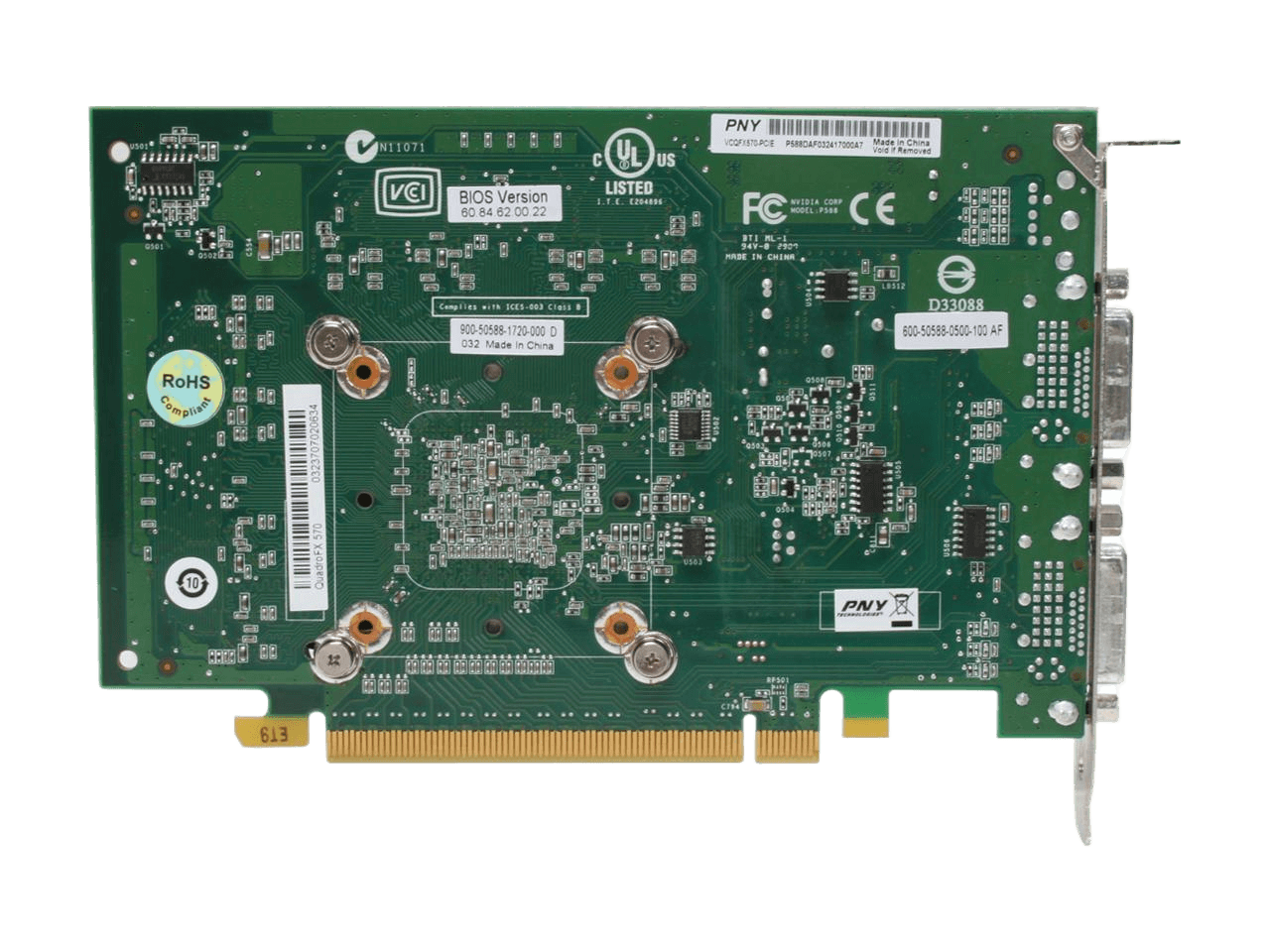PNY Quadro FX 570 256MB 128-bit GDDR2 PCI Express x16 Workstation Video Card VCQFX570-PCIE-PB