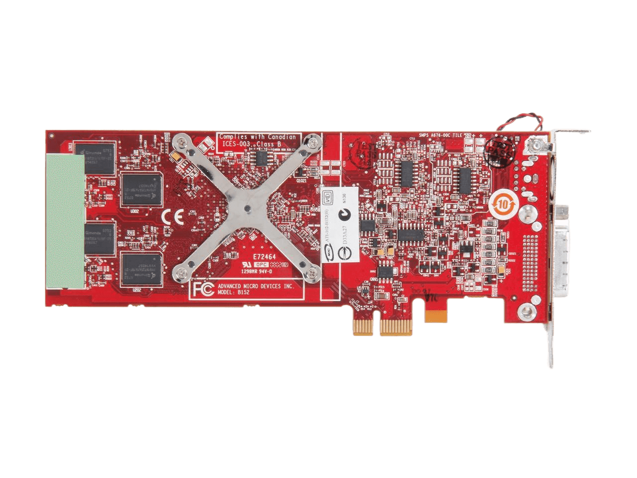 AMD ATI FireMV 2250 VIDEO-MV-2250-1X 256MB DDR2 PCI Express x1 Low Profile Workstation Video Card