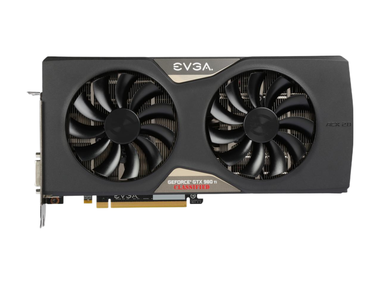 EVGA GeForce GTX 980 Ti 6GB CLASSIFIED GAMING w/ACX 2.0+, Whisper Silent Cooling w/ Free Installed Backplate Graphics Card 06G-P4-4998-KR