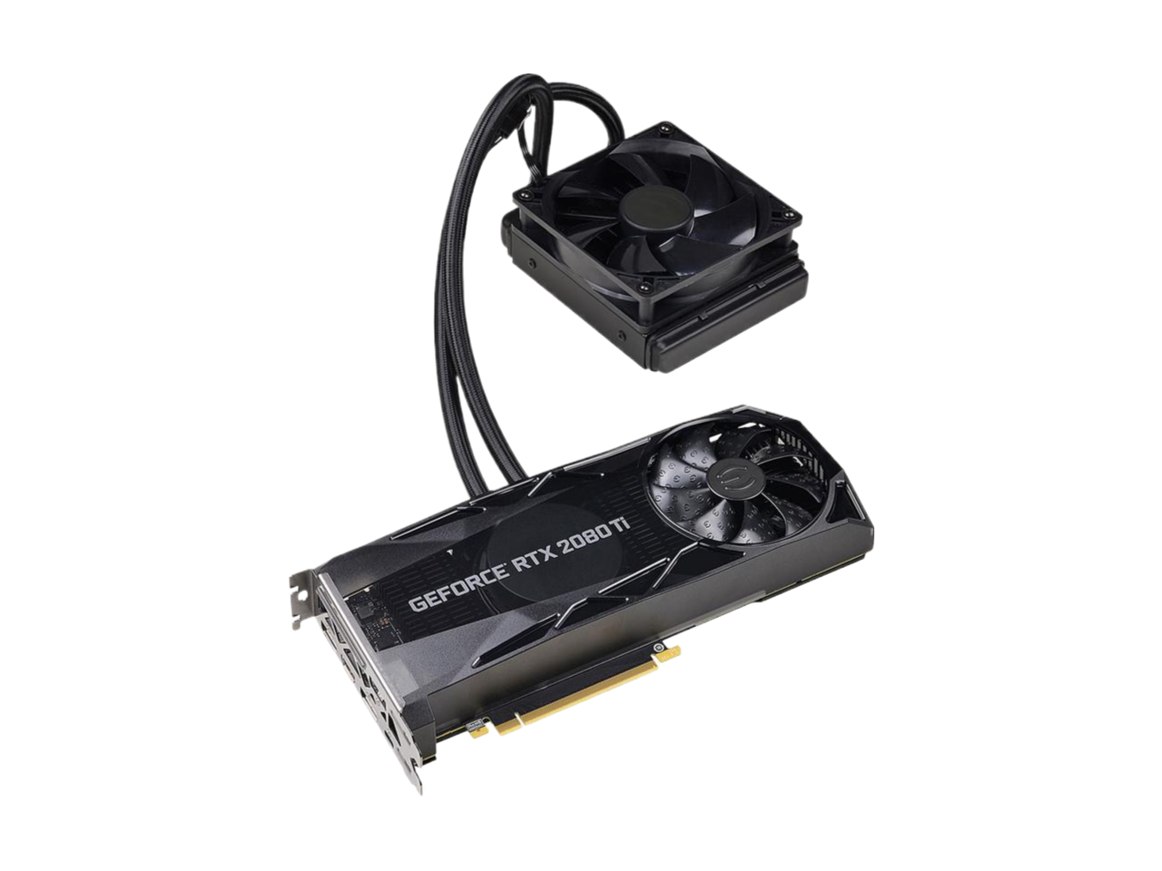 EVGA GeForce RTX 2080 Ti XC HYBRID GAMING 11GB GDDR6 HYBRID RGB LED Logo Metal Backplate Graphics Card 11G-P4-2384-KR