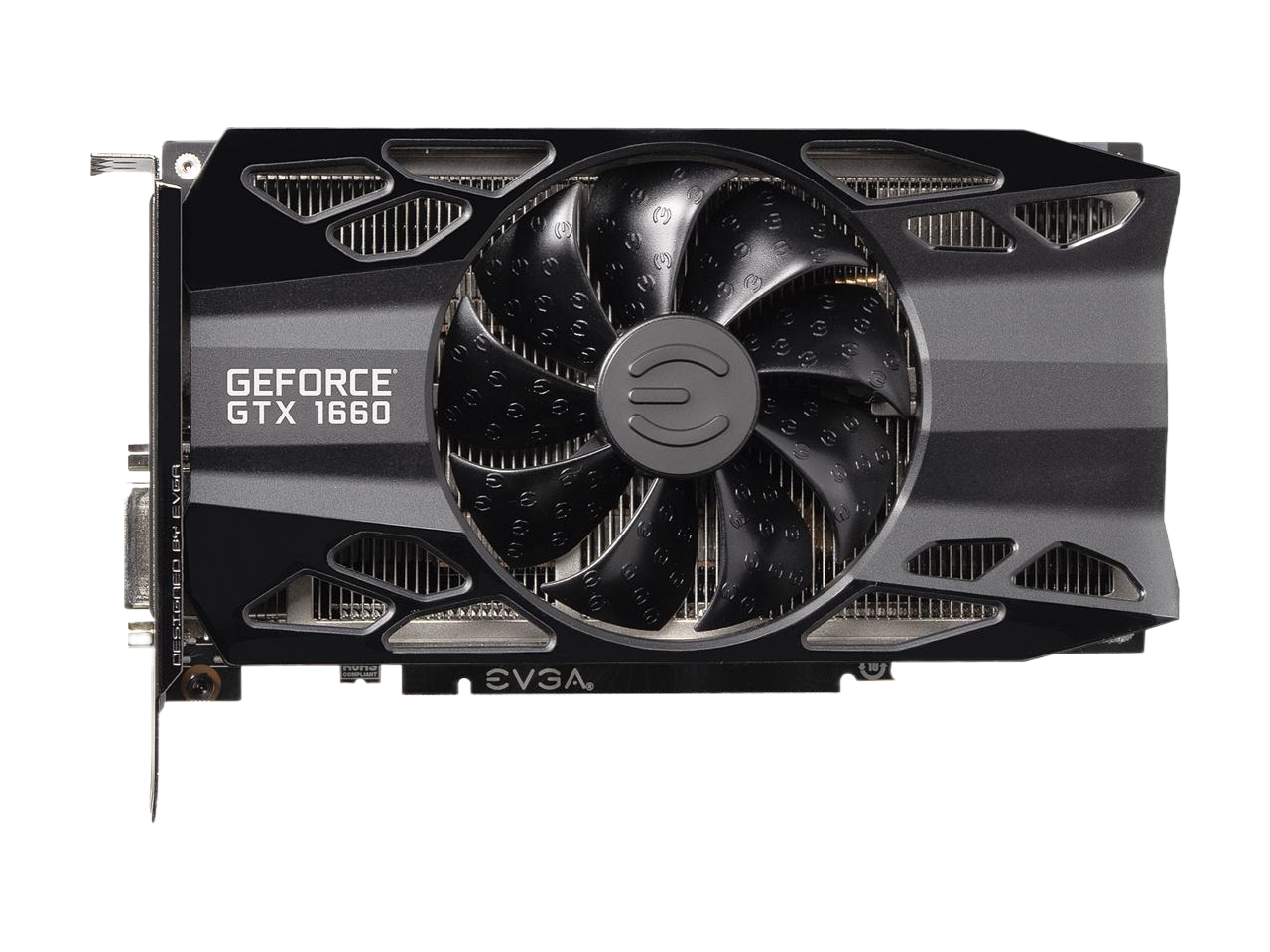 EVGA GeForce GTX 1660 XC Black GAMING 6GB GDDR5 HDB Fan Video Graphics Card 06G-P4-1161-KR