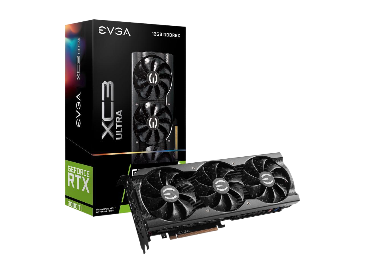 EVGA GeForce RTX 3080 Ti XC3 GAMING Video Card 12GB GDDR6X iCX3 Cooling ARGB LED Metal Backplate 12G-P5-3953-KR