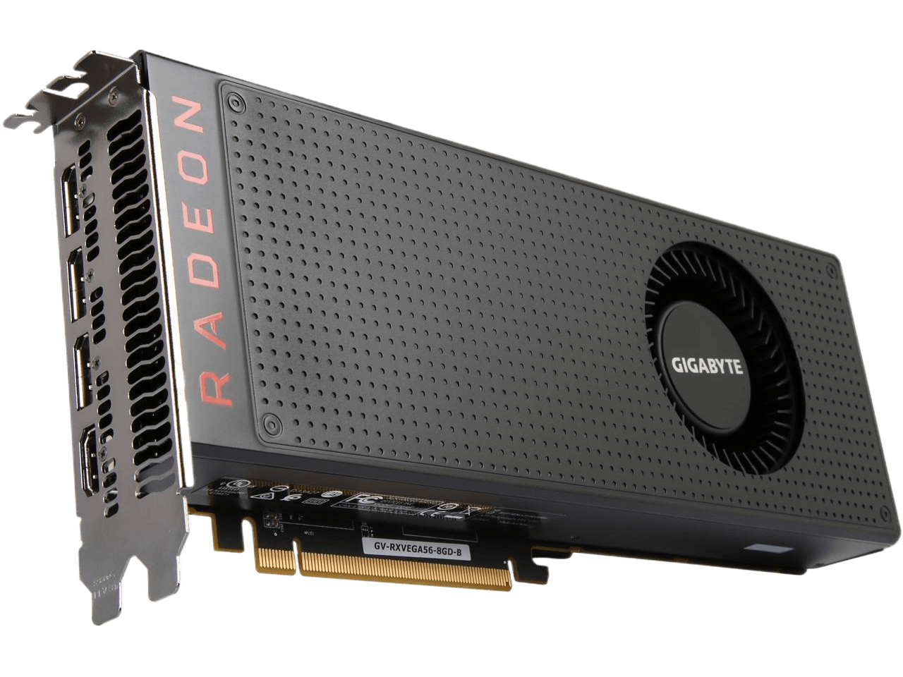 GIGABYTE Radeon RX Vega 56 8GB HBM2 PCI Express 3.0 x16 CrossFireX Support ATX Video Card GV-RXVEGA56-8GD-B