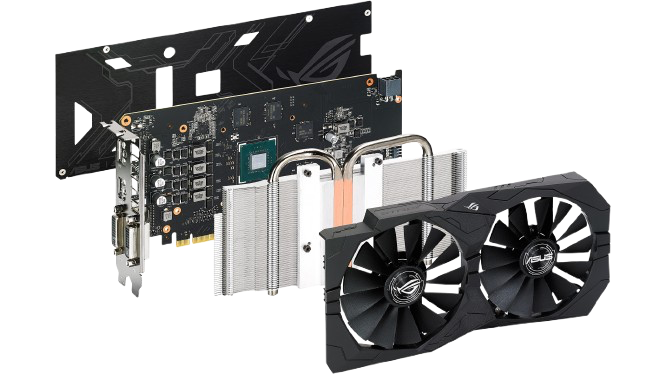 ASUS Geforce GTX 1050 Ti 4GB ROG STRIX OC Edition HDMI 2.0 DP 1.4 Gaming Graphics Card