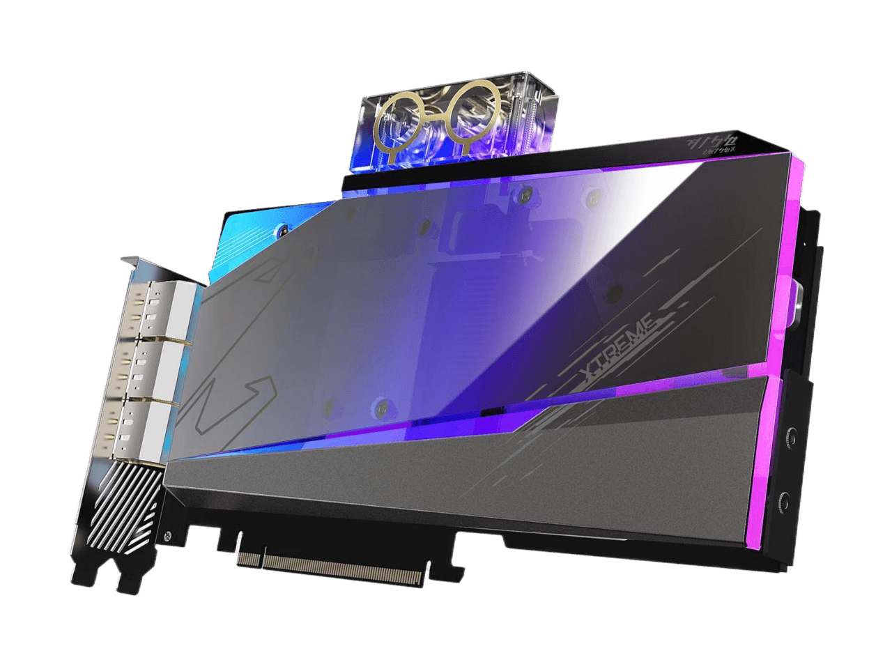 GIGABYTE AORUS GeForce RTX 3080 XTREME WATERFORCE WB 10G (rev. 2.0) Water Block Cooling System 10GB 320-bit GDDR6X Video Card (LHR) GV-N3080AORUSX WB-10GD