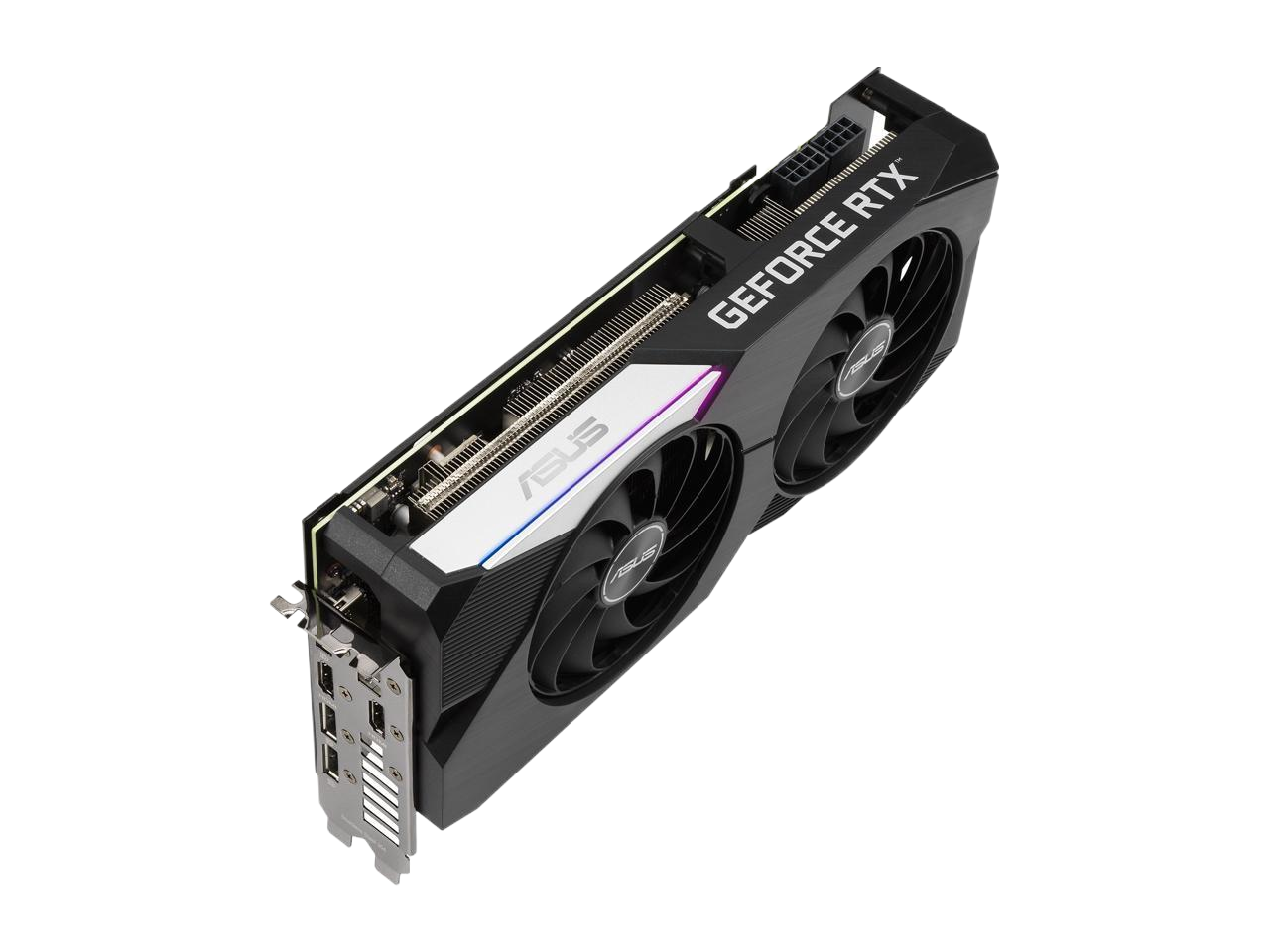 ASUS Dual NVIDIA GeForce RTX 3070 V2 OC Edition Gaming 8GB GDDR6  PCIe 4.0 LHR HDMI 2.1 DisplayPort 1.4a Axial-tech Fan Design Dual BIOS Protective Backplate Graphics Card DUAL-RTX3070-O8G-V2