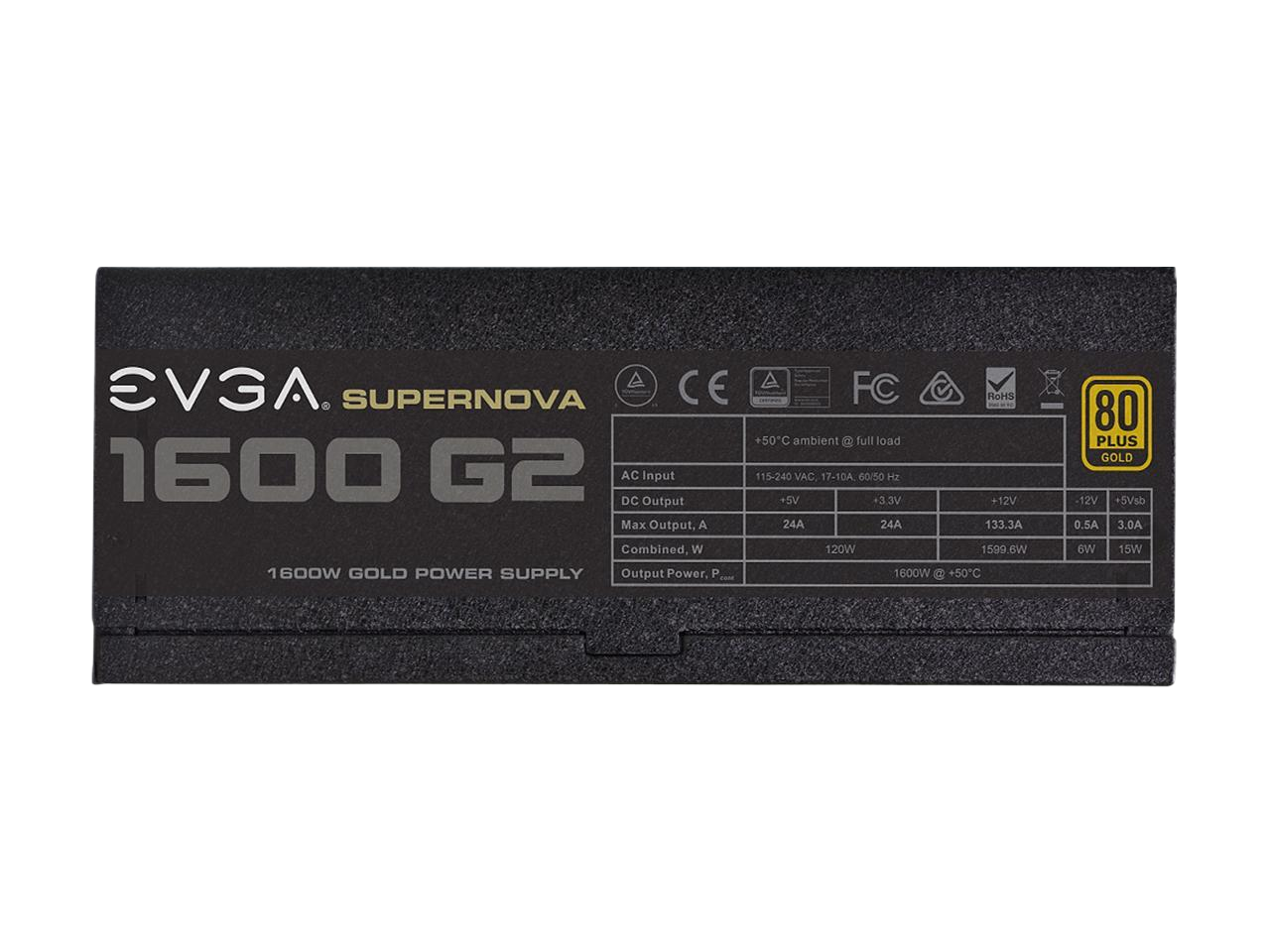 EVGA SuperNOVA 1600 G2 120-G2-1600-X1 80+ GOLD 1600W Fully Modular Includes FREE Power On Self Tester Power Supply