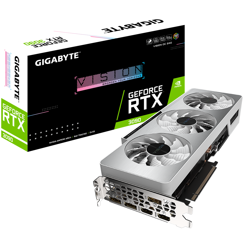 GIGABYTE GeForce RTX 3090 VISION OC 24GB Video Graphics Card GV-N3090VISION OC-24GD