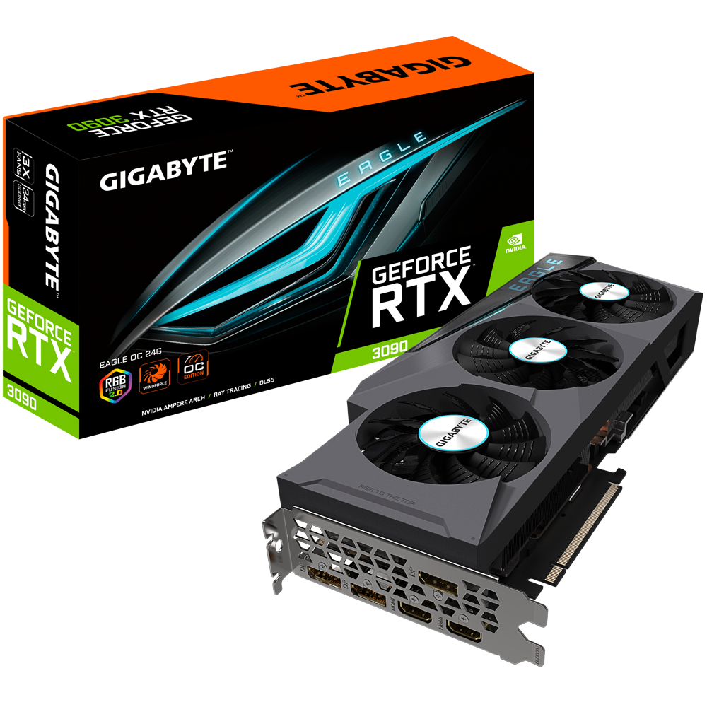 GIGABYTE GeForce RTX 3090 EAGLE OC 24GB GDDR6X Video Graphics Card GV-N3090EAGLE OC-24GD