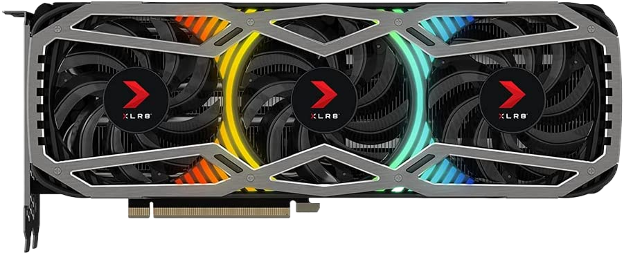 PNY GeForce RTX 3070 8GB XLR8 Gaming REVEL EPIC-X RGB Triple Fan GDDR6 PCI Express 4.0 x16 Graphics Card LHR VCG30708TFXPPB
