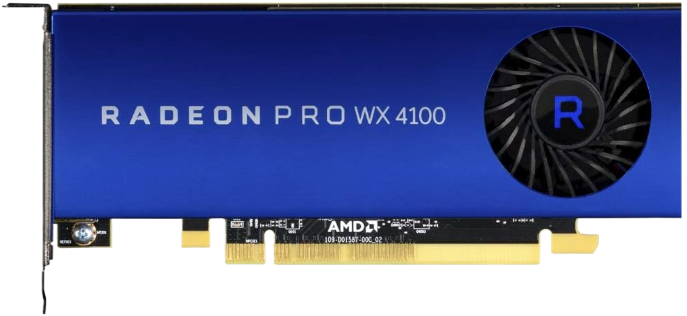 HP AMD Radeon PRO WX 4100 4GB GDDR5 - Pcie 3.0 X16 Low Profile - 4 X Mini Displayport - Promo Graphics Card - For Workstation Z240 Z0B15AT