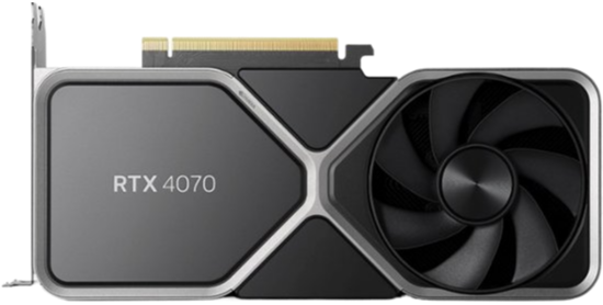NVIDIA GeForce RTX 4070 Founders Edition 12GB GDDR6X Titanium Black Graphics Card 900-1G141-2544-000
