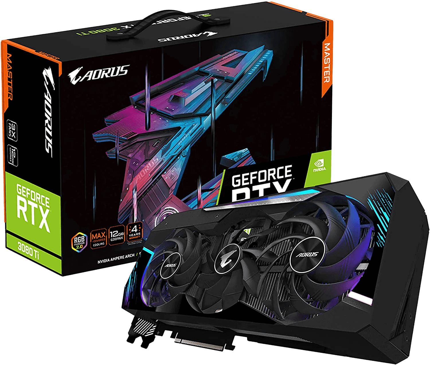 GIGABYTE AORUS GeForce RTX 3080 Ti 12GB MASTER 12G Video Graphics Card GV-N308TAORUS M-12GD