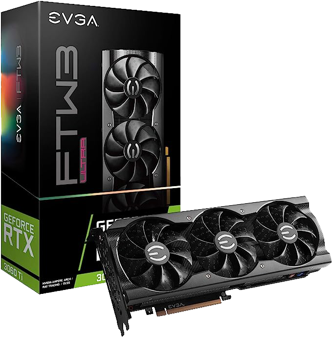 EVGA GeForce RTX 3060 Ti FTW3 ULTRA GAMING 8GB GDDR6 iCX3 Cooling ARGB LED Video Card 08G-P5-3667-KR