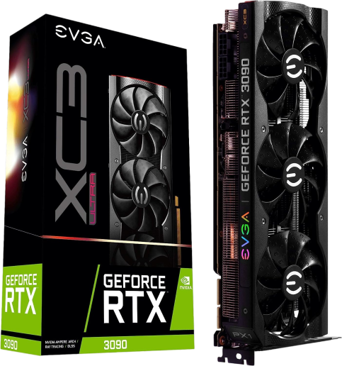 EVGA GeForce RTX 3090 XC3 ULTRA GAMING Video Card 24GB GDDR6X iCX3 Cooling ARGB LED Metal Backplate Video Graphics Card 24G-P5-3975-KR