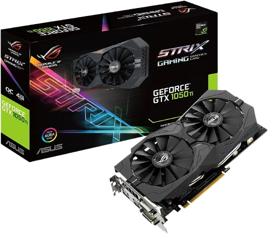ASUS Geforce GTX 1050 Ti 4GB ROG STRIX OC Edition HDMI 2.0 DP 1.4 Gaming Graphics Card