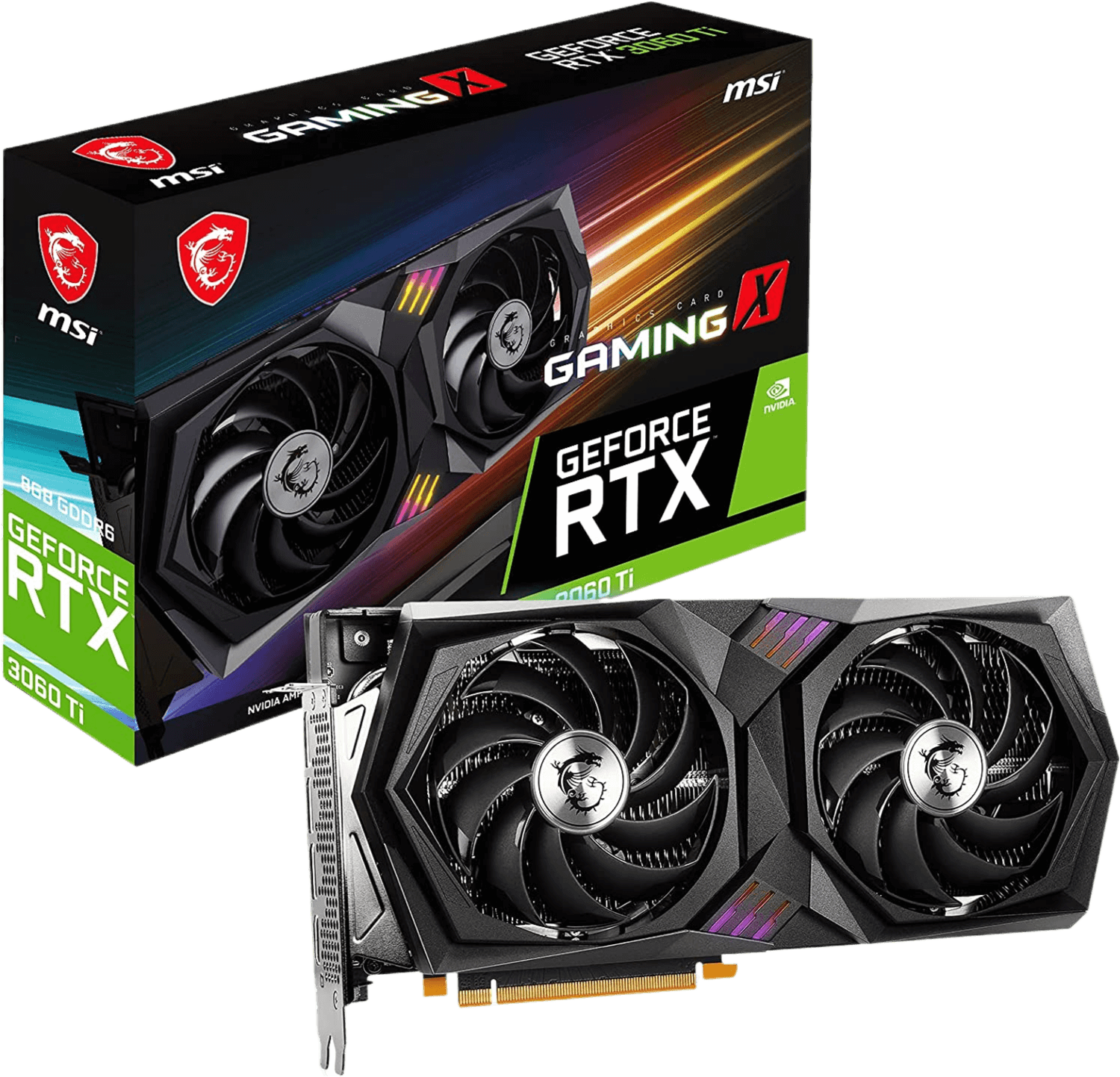 MSI Gaming GeForce RTX 3060 Ti 8GB GDDR6 PCI Express 4.0 Video Card RTX 3060 Ti Gaming X 8G LHR