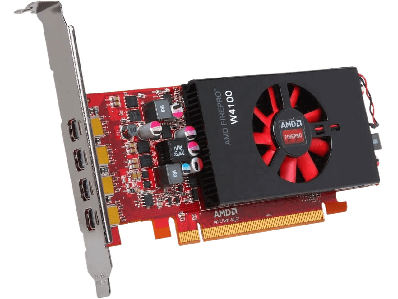 AMD FirePro W4100 2GB 128-bit GDDR5 PCI Express 3.0 x16 Half Height Workstation Graphics Card 100-505979
