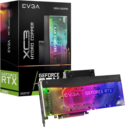EVGA GeForce RTX 3080 12GB XC3 Ultra Hydro Copper Gaming, 12G-P5-4869-KL, 12GB GDDR6X, ARGB LED, Metal Backplate, LHR