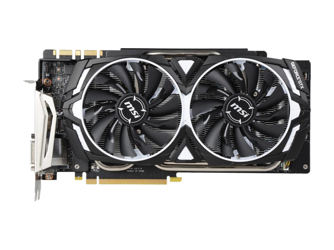 MSI GeForce GTX 1080 Ti ARMOR OC 11GB 352-Bit GDDR5X DirectX 12 PCI Express 3.0 x16 HDCP Ready SLI Support Video Card