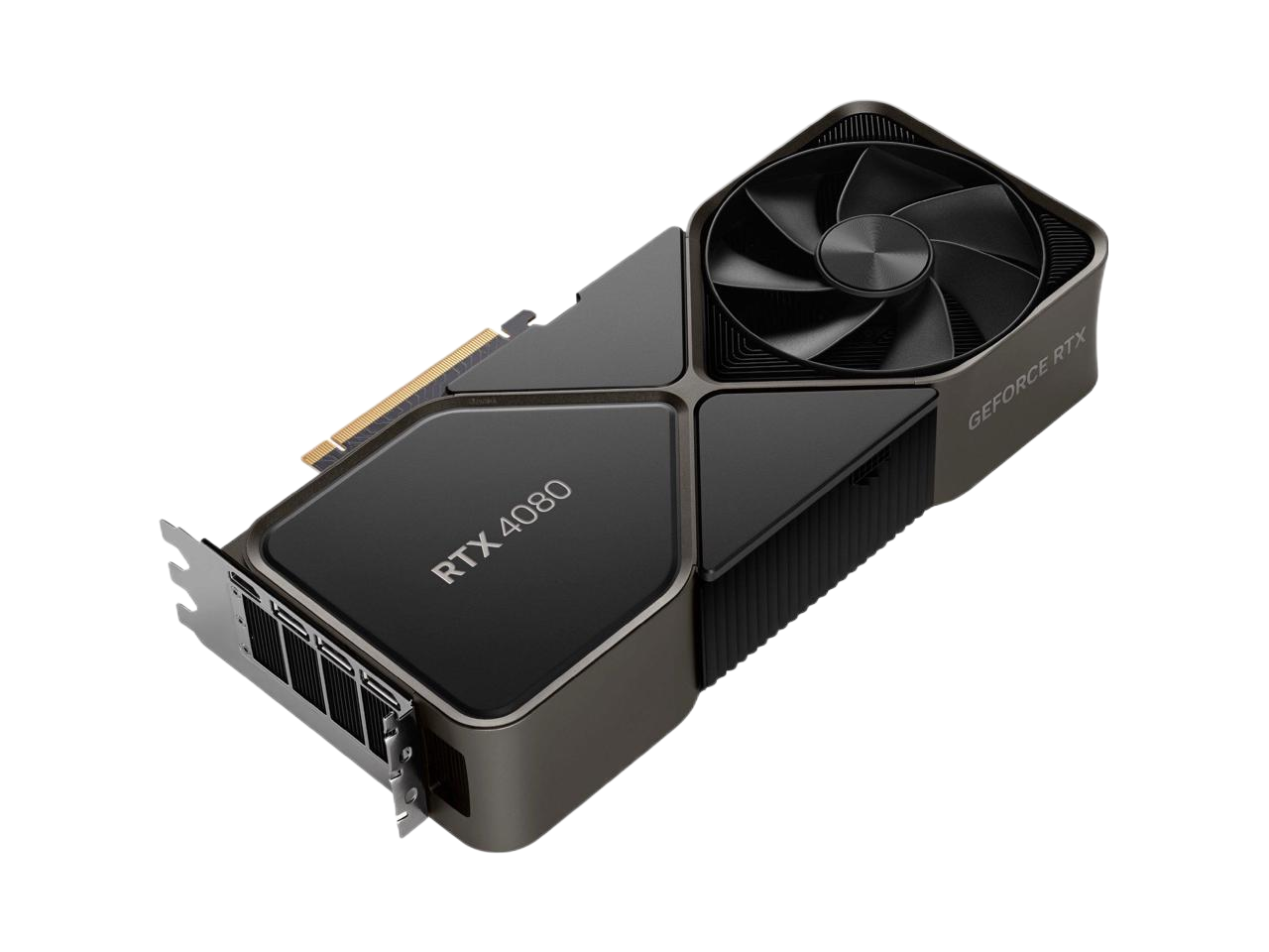 NVIDIA GeForce RTX 4080 16GB Founders Edition GDDR6X PCI Express 4.0 Titanium and black Video Graphics Card 900-1G136-2560-000