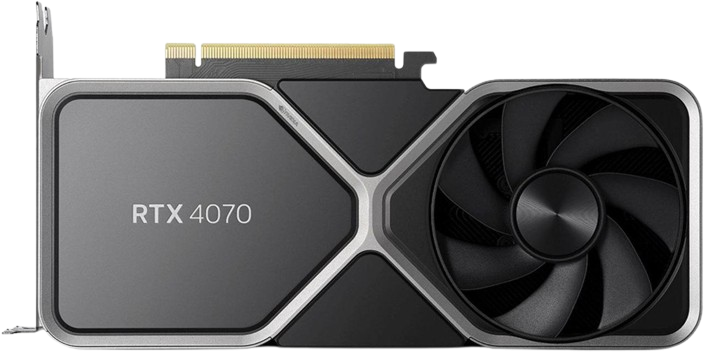 NVIDIA GeForce RTX 4070 Founders Edition 12GB GDDR6X - Titanium and Black Graphics Card