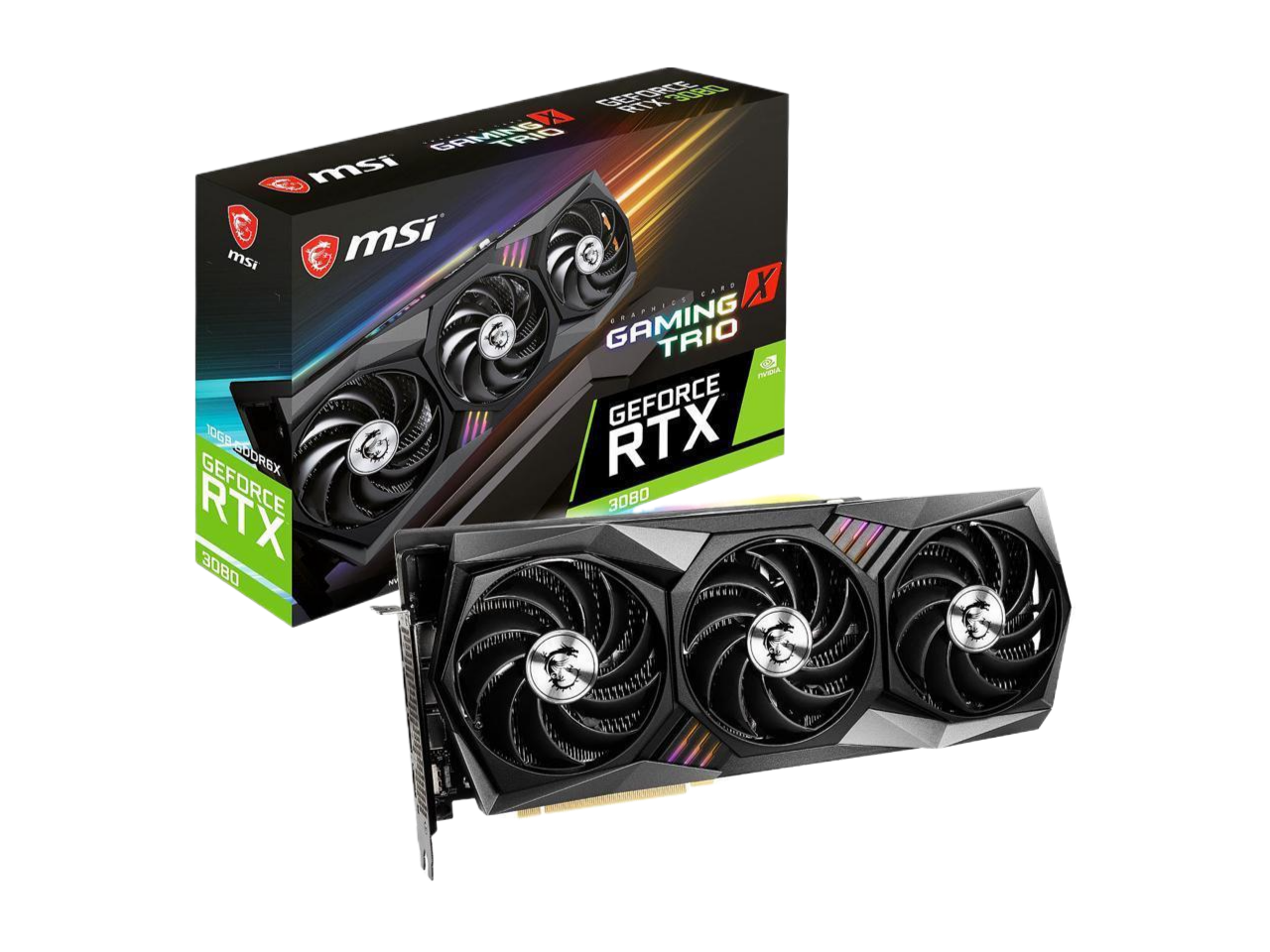 MSI Gaming GeForce RTX 3080 10GB GDDR6X PCI Express 4.0 Video Card RTX 3080 GAMING X TRIO 10G
