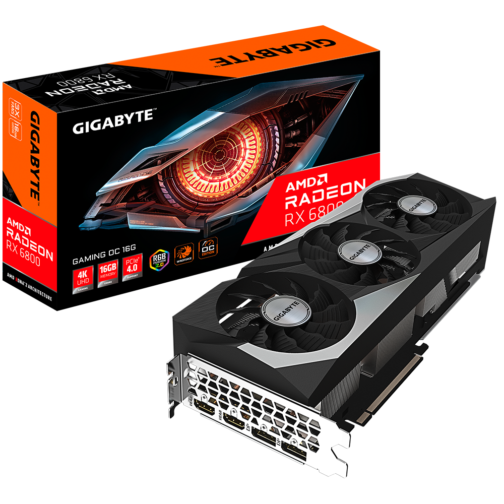 GIGABYTE Radeon RX 6800 GAMING OC 16G Graphics Card,GV-R68GAMING OC-16GD Video Card