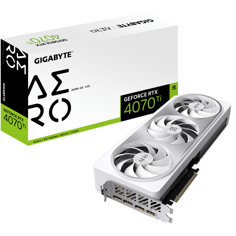 GIGABYTE GeForce RTX 4070 Ti AERO OC 12GB 3X WINDFORCE Fans 192-bit GDDR6X Video Card GV-N407TAERO OC-12GD