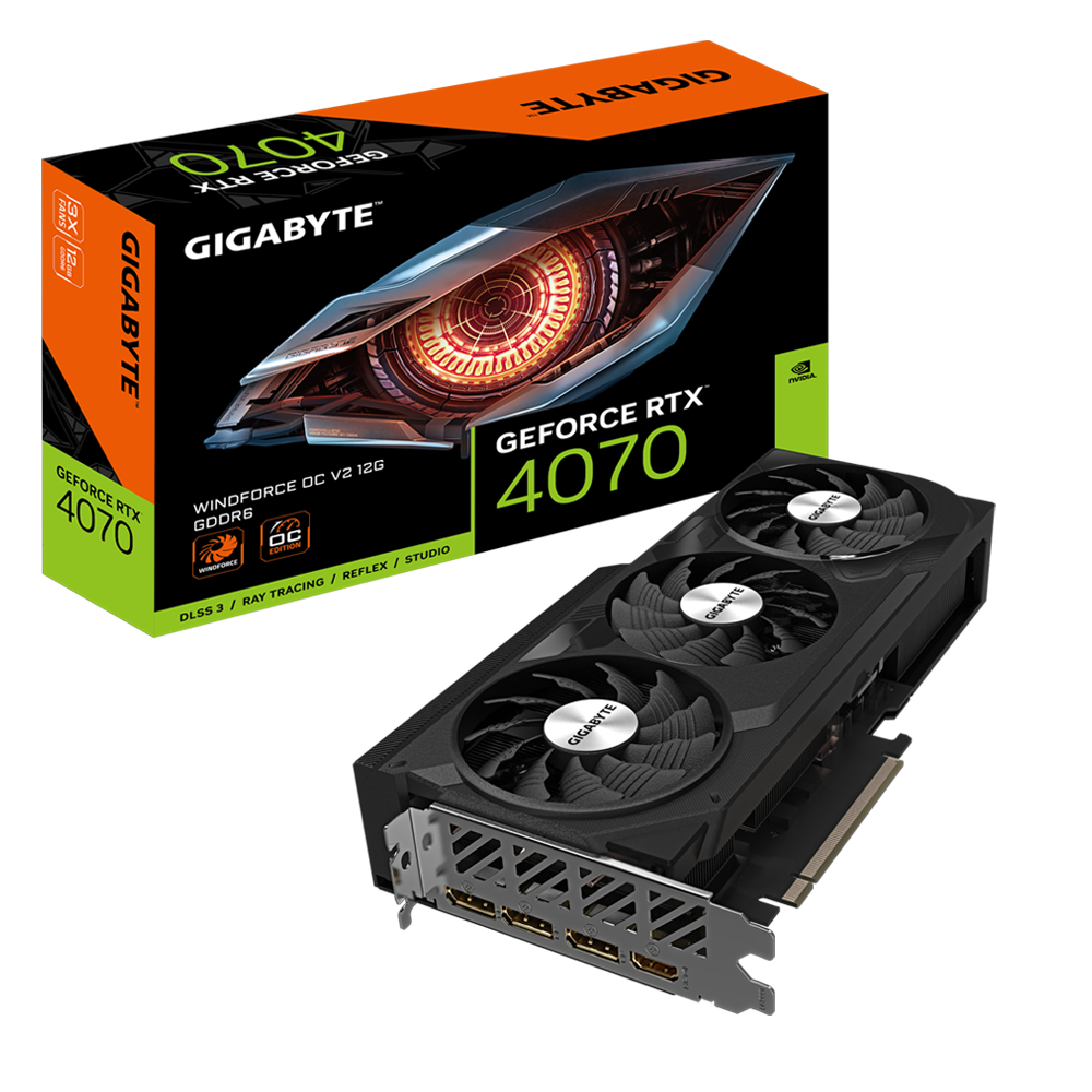 GIGABYTE WINDFORCE GeForce RTX 4070 12GB GDDR6X PCI Express 4.0 x16 ATX Video Card