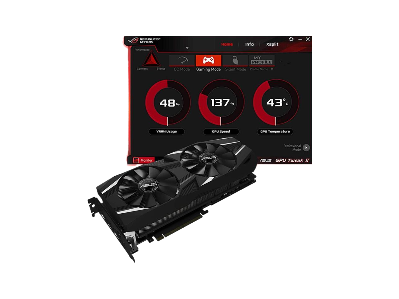 ASUS RTX 2080 Ti Dual OC 11GB GDDR6 Graphics Card 90YV0C41-M0NM00