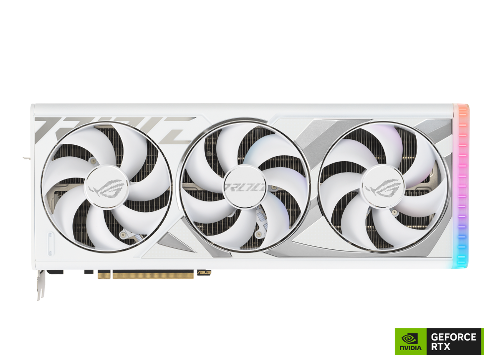 ASUS ROG Strix GeForce RTX 4090 White OC Edition PCIe 4.0, 24GB GDDR6X, HDMI 2.1a, DisplayPort 1.4a Gaming Graphics Card