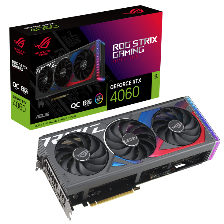 ASUS ROG Strix GeForce RTX 4060 OC Edition 8GB Gaming Graphics Card ROG-STRIX-RTX4060-O8G-GAMING